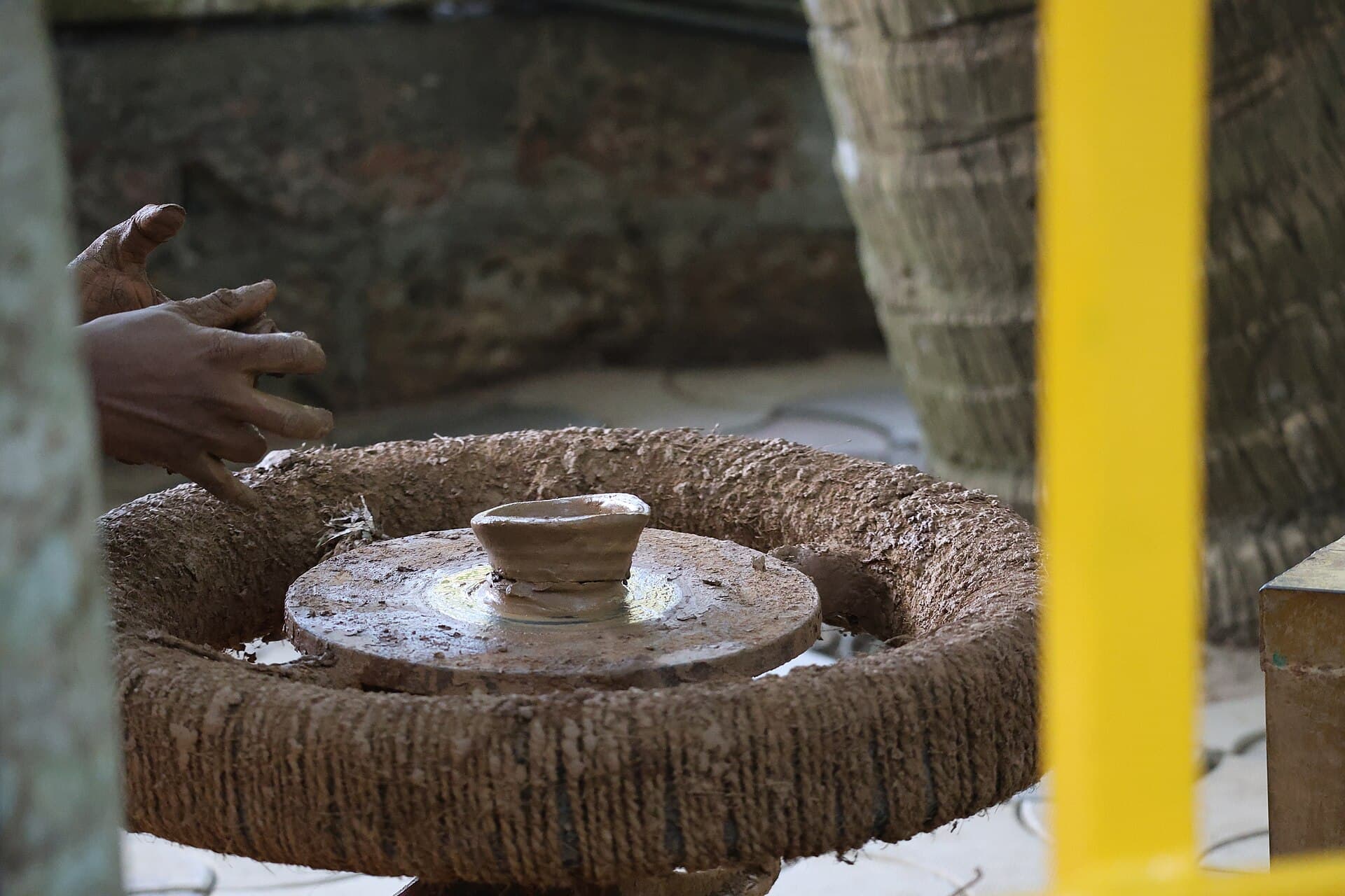 A potter at the wheel